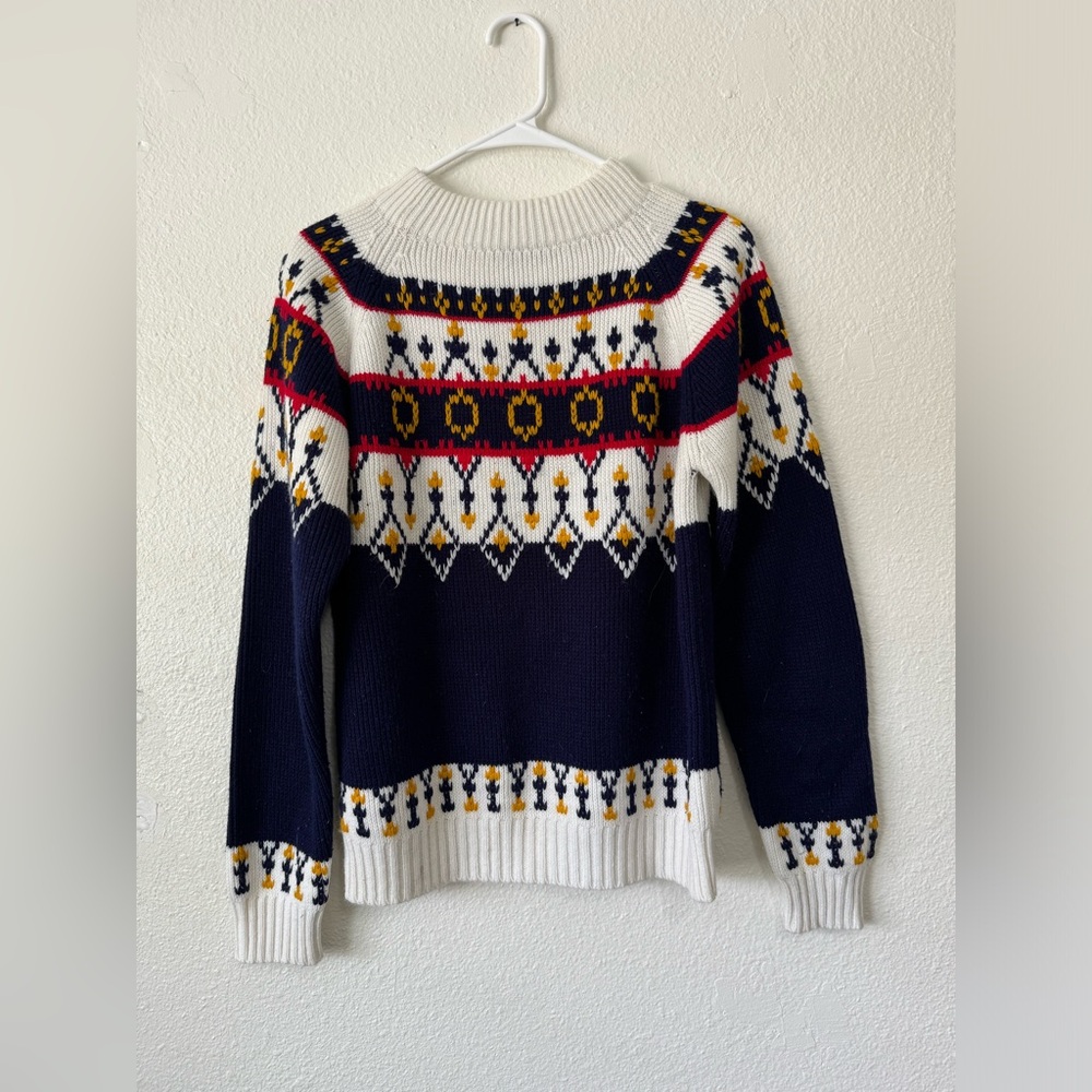 Vintage JCPenny Nordic Fair Isle Acrylic Knitted Sweater 60s 70s Women’s S